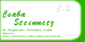 csaba steinmetz business card